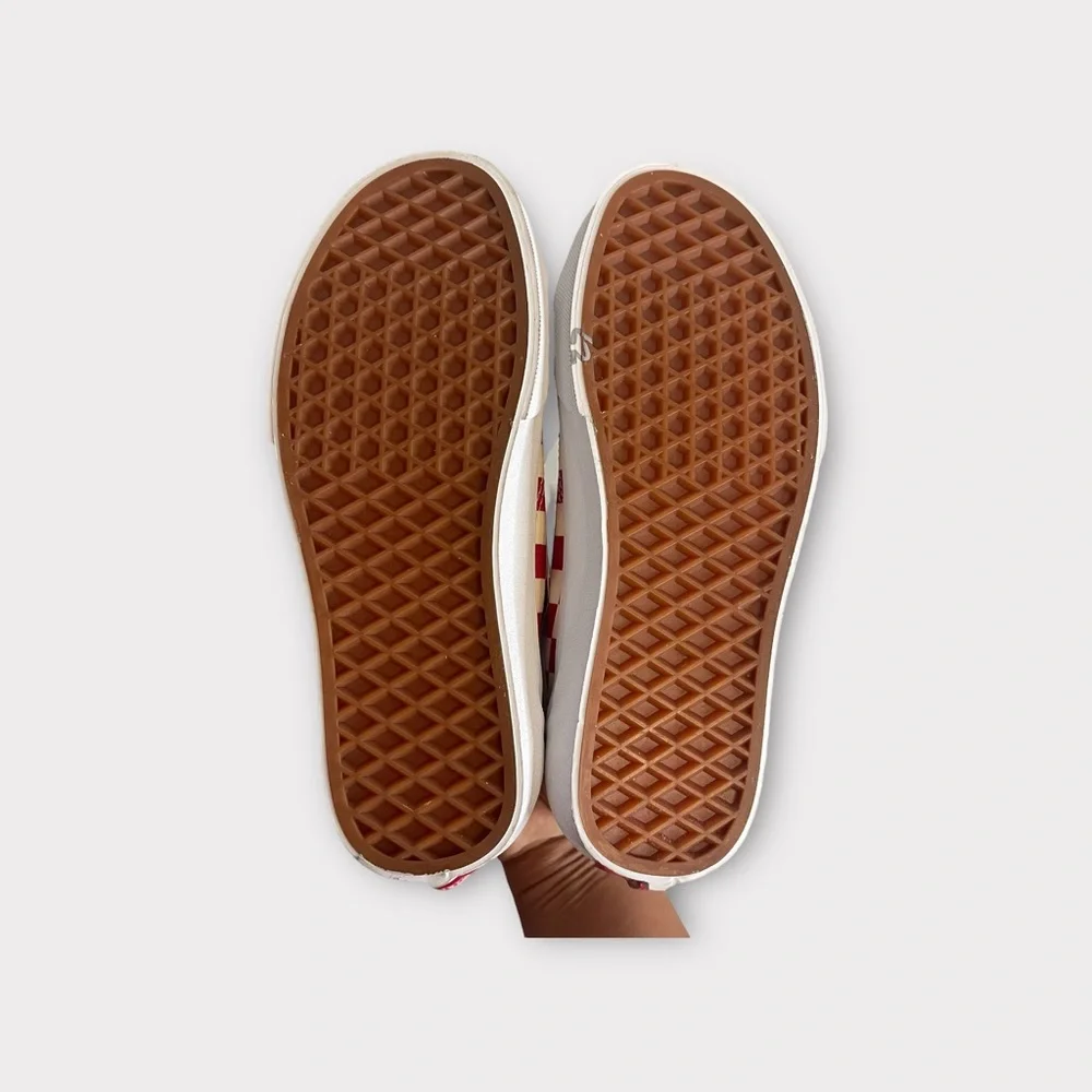 Vans Old School Red Allover Checkerboard Sneakers - Picture 7 of 7